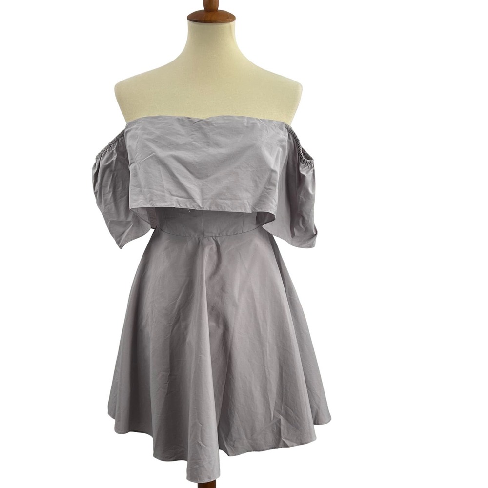 Amanda Uprichard Purple Strapless‎ Popover Dress Size Small New